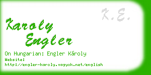 karoly engler business card