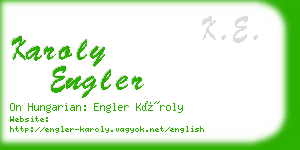 karoly engler business card